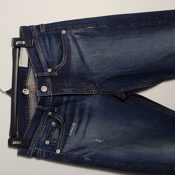 RAG & BONE High Rise Skinny Blue Jeans with Distressed Detailing Size 27 - Picture 10 of 16